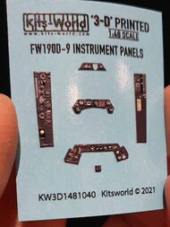  Kits-World/Warbird Decals  1/48 Focke-Wulf Fw.190D-9 3D Full colour Instrument Panels WBS3D1481040