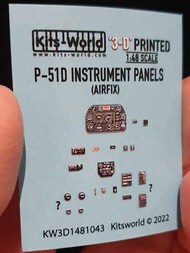  Kits-World/Warbird Decals  1/48 North-American P-51D Mustang 3D Full colour Instrument Panels WBS3D1481043