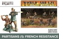  Wargames Atlantic  28mm World Ablaze WWII 1939-45 Partisans 1 French Resistance w/Weapons (32)* WAAWA1