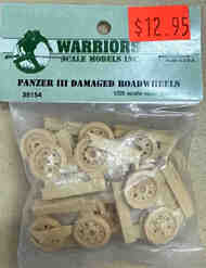  Warriors Scale Models  1/35 Panzer/StuG.III Damaged Wheels WSM35154