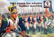  Waterloo 1815  1/72 1815 French Line Infantry Fuseliers marching x 24 pieces WAT061