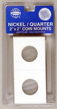  Whitman  NoScale Nickel & Quarter 2"x2" Cardboard Coin Mount (35/pk) WHC26830