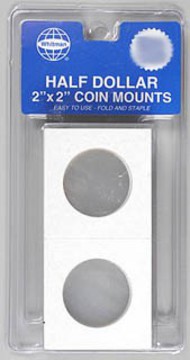  Whitman  NoScale Half Dollar 2"x2" Cardboard Coin Mount (35/pk) WHC26849