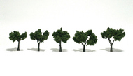  Woodland Scenics  NoScale Ready Made Realistic Trees- 1-1/4" - 2" Med Green (5) WOO1502