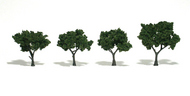  Woodland Scenics  NoScale Ready Made Realistic Trees- 2" - 3" Med Green (4) WOO1504