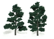 Woodland Scenics  NoScale Ready Made Realistic Trees- 6" - 7" Dk Green (2) WOO1517