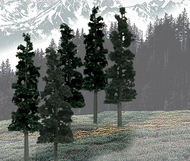  Woodland Scenics  NoScale Ready Made Trees Value Pack- 6" - 8" Conifer Pine (12) WOO1582