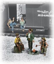 Woodland Scenics  HO Scenic Accents Hobos at Campfire (5) WOO1860