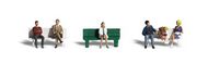  Woodland Scenics  HO Scenic Accents Bus Stop People (6 w/Bench) WOO1861