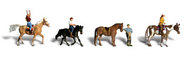  Woodland Scenics  HO Scenic Accents Horseback Riders (4 w/Horses) WOO1889