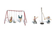 Scenic Accents Playground Fun (Swings, Tetherball & 5 Figures) #WOO1943