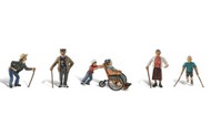  Woodland Scenics  HO Scenic Accents Physically Challenged (6 Figures w/Walking Aids) WOO1946
