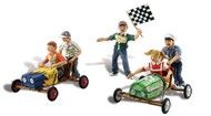  Woodland Scenics  HO Scenic Accents Downhill Derby Racing (5 Children w/2 Carts) WOO1952
