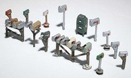  Woodland Scenics  HO Scenic Detail Kit- Assorted Mailboxes (17) WOO206