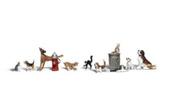 Woodland Scenics  N Scenic Accents Dogs (7) & Cats (3) WOO2140