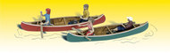Scenic Accents Canoers (4 w/2 Canoes) #WOO2755