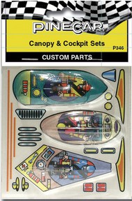 Pine Car Custom Parts- Canopy & Cockpit Sets #WOO346