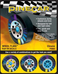 Pine Car Dry Transfer Wheel Flare Chrome #WOO4063