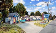  Woodland Scenics  N N Built-N-Ready Moonlite Motor Court - Pre-Order Item WOO4963