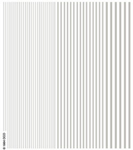  Woodland Scenics  NoScale Dry Transfer Stripes White 1/64", 3/32", 1/8", 3/16" WOO514