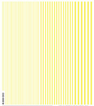  Woodland Scenics  NoScale Dry Transfer Stripes Yellow 1/64", 3/32", 1/8", 3/16" WOO516