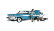 Autoscene Felix Fix-a-Flat 1950's Plymouth w/Figures #WOO5323