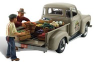  Woodland Scenics  N Autoscene Paul's Fresh Produce Pickup Truck w/Figures WOO5346