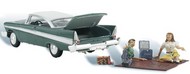  Woodland Scenics  HO Autoscene Parked for a Picnic 1950's Type Vehicle w/Figures WOO5552