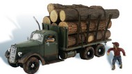  Woodland Scenics  HO Autoscene Tim Burr Logging Truck w/Figures WOO5553
