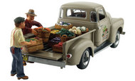  Woodland Scenics  HO Autoscene Paul's Fresh Produce Pickup Truck w/Figures WOO5561