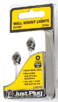  Woodland Scenics  O Just Plug: Entry Wall Mount Lights (2) WOO5663