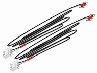  Woodland Scenics  NoScale Just Plug: Red Stick-On LED Lights w/24" Cable (2) WOO5739
