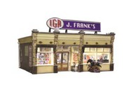 Woodland Scenics  O Built-N-Ready J. Franks' Grocery Building LED Lighted WOO5851