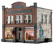 Woodland Scenics  NoScale O Built-N-Ready Records & Recruiting 2-Story Building LED Lighted WOO5871