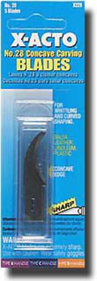  Xacto  NoScale No. 28 Concave Carving Blade Pack XAX228