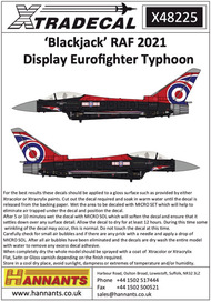 Blackjack RAF 2021 Display Eurofighter Typhoon #XD48225