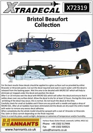  Xtradecal  1/72 Bristol Beaufort Collection (16) XD72319