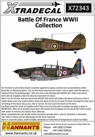  Xtradecal  1/72 Battle Of France WWII Collection (7) XD72343