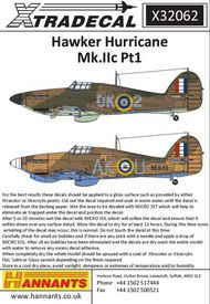  XtraDecal  1/32 Hawker Hurricane Mk.IIc Pt 1 (3) BE643, AK-U XD32062