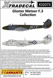 Gloster Meteor F.3 Collection (6) #XD32073