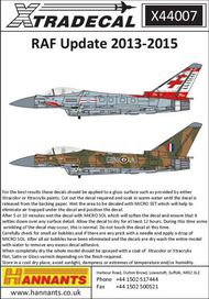 RAF Update 2013-2015 (13) Some very attractiv #XD44007