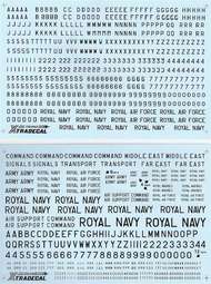  XtraDecal  1/48 RAF Black Letters/Numerals 4 in XD48044