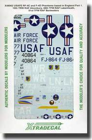  XtraDecal  1/48 USAFE RF-4C and F-4D Phantoms in England Part 1 XD48062