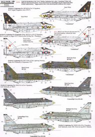  XtraDecal  1/48 EE Lightning F.3A and F.6 (5) X769/B 74 Sqn R XD48099