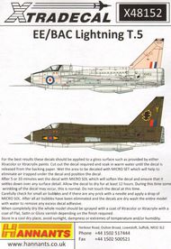 BAC/EE Lightning T.5 (5) XS459/X 56 Sqn RAF B #XD48152