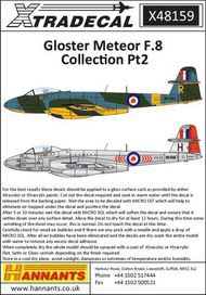  XtraDecal  1/48 Gloster Meteor F.Mk.8 Collection Pt 2 (7) VZ4 XD48159