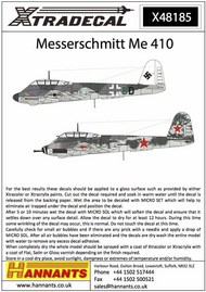  Xtradecal  1/48 Messerchmitt Me.410A-1 (12) XD48185