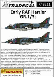 Early RAF Harrier GR.1/3s (8) #XD48211