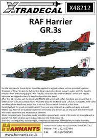  Xtradecal  1/48 RAF Harrier GR.3s (11) XD48212