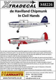  Xtradecal  1/48 de Havilland Chipmunk In Civil Hands (6) XD48226